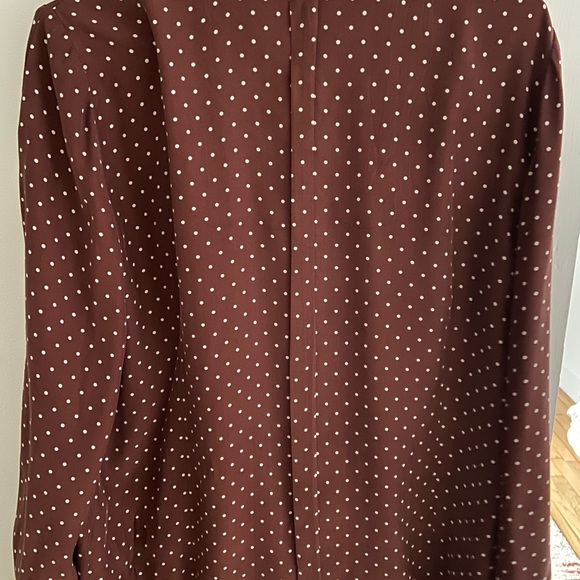 FRAME Silk blouse with placket hidden buttons, back placket down the back S-L - Picture 10 of 11